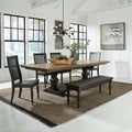 Harvest Home Chalkboard 6 Piece Trestle Table Set