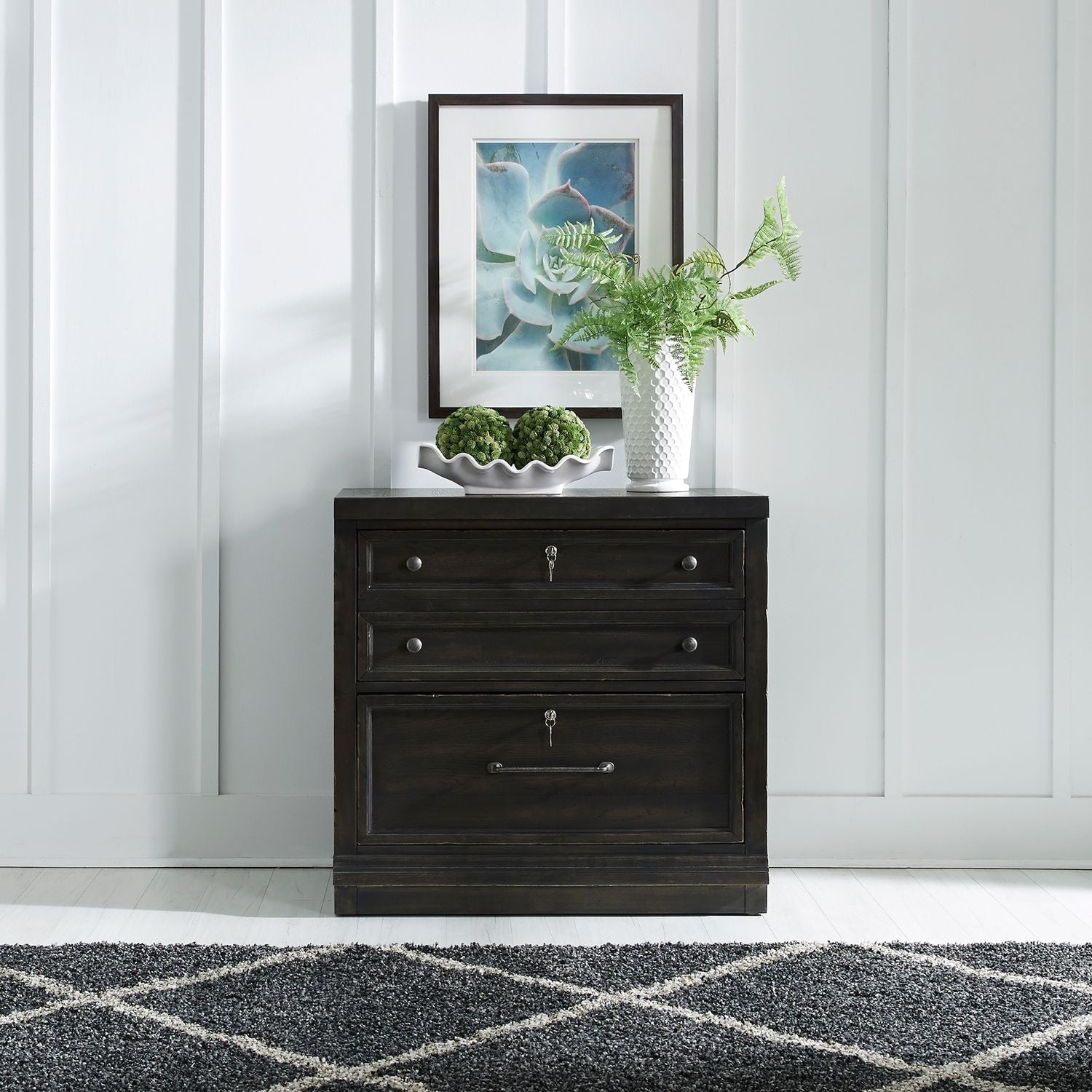 Harvest Home Black Bunching Lateral File Cabinet