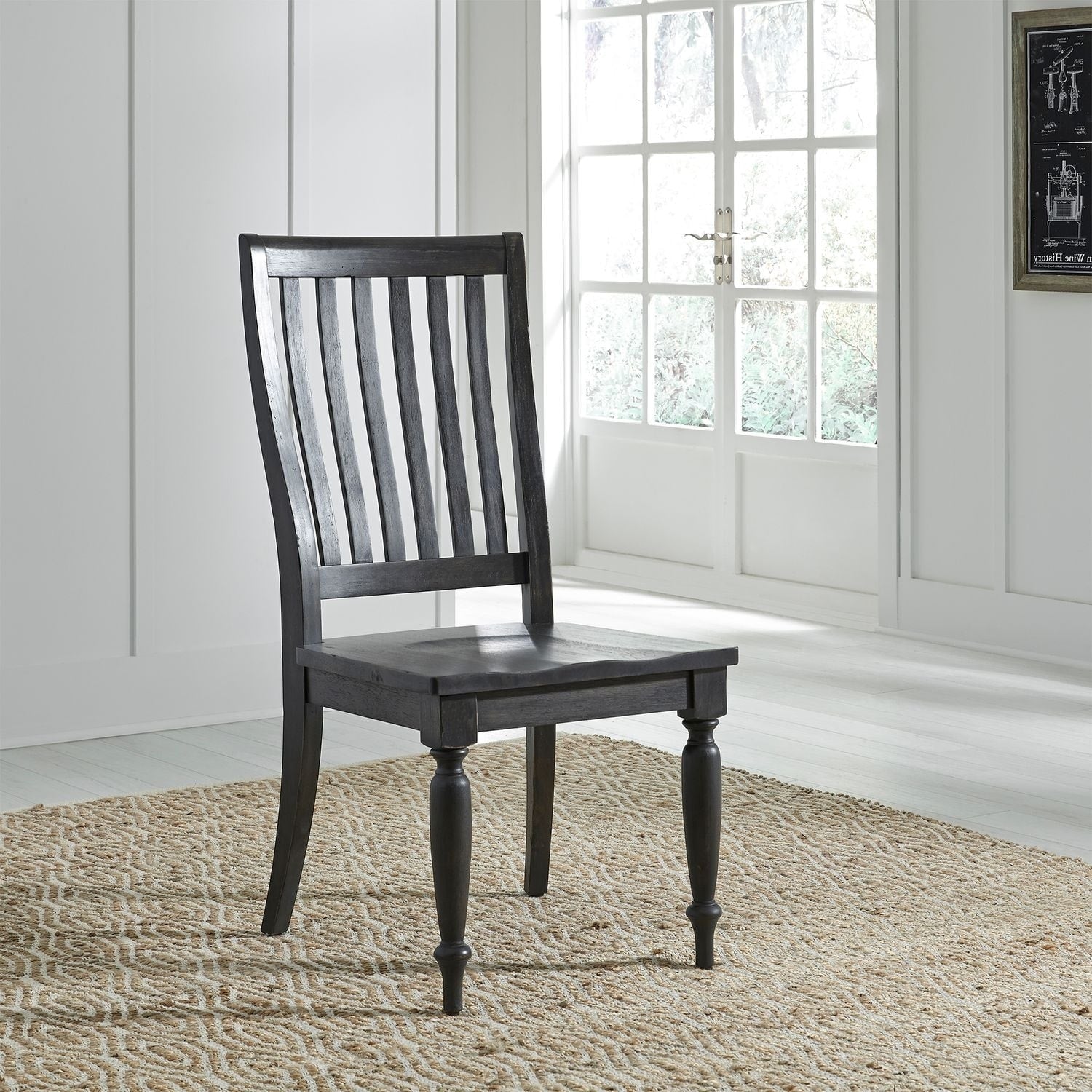 Harvest Home Chalkboard Slat Back Side Chairs Set Of 2
