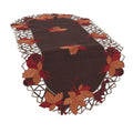 Harvest Hues Embroidered Cutwork Fall Table Runner 16 By 34 Inch