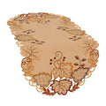 Harvest Verdure Embroidered Cutwork Fall Table Runner 16 By 34 Inch