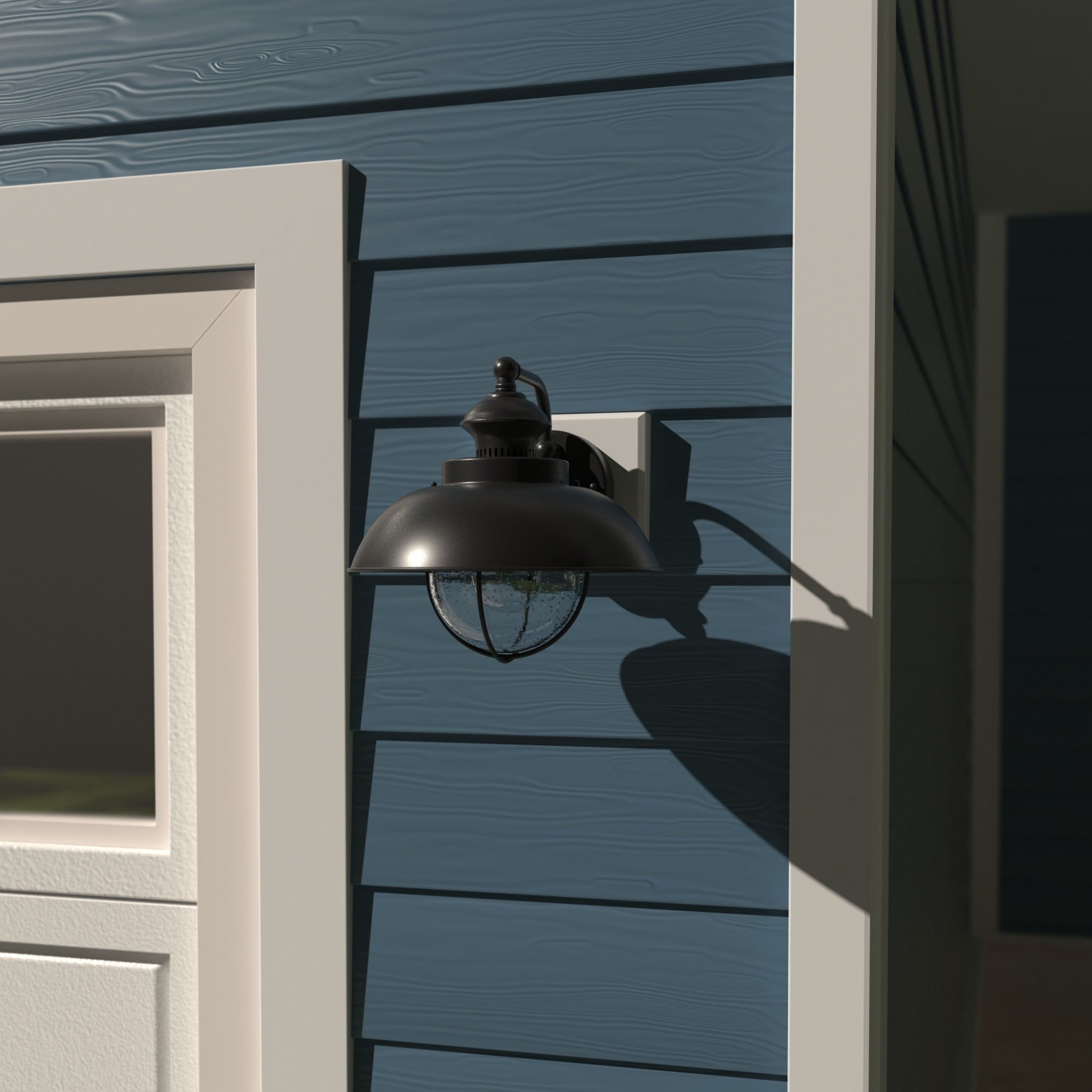 Vaxcel Harwich 10 Outdoor Wall Light Textured Black