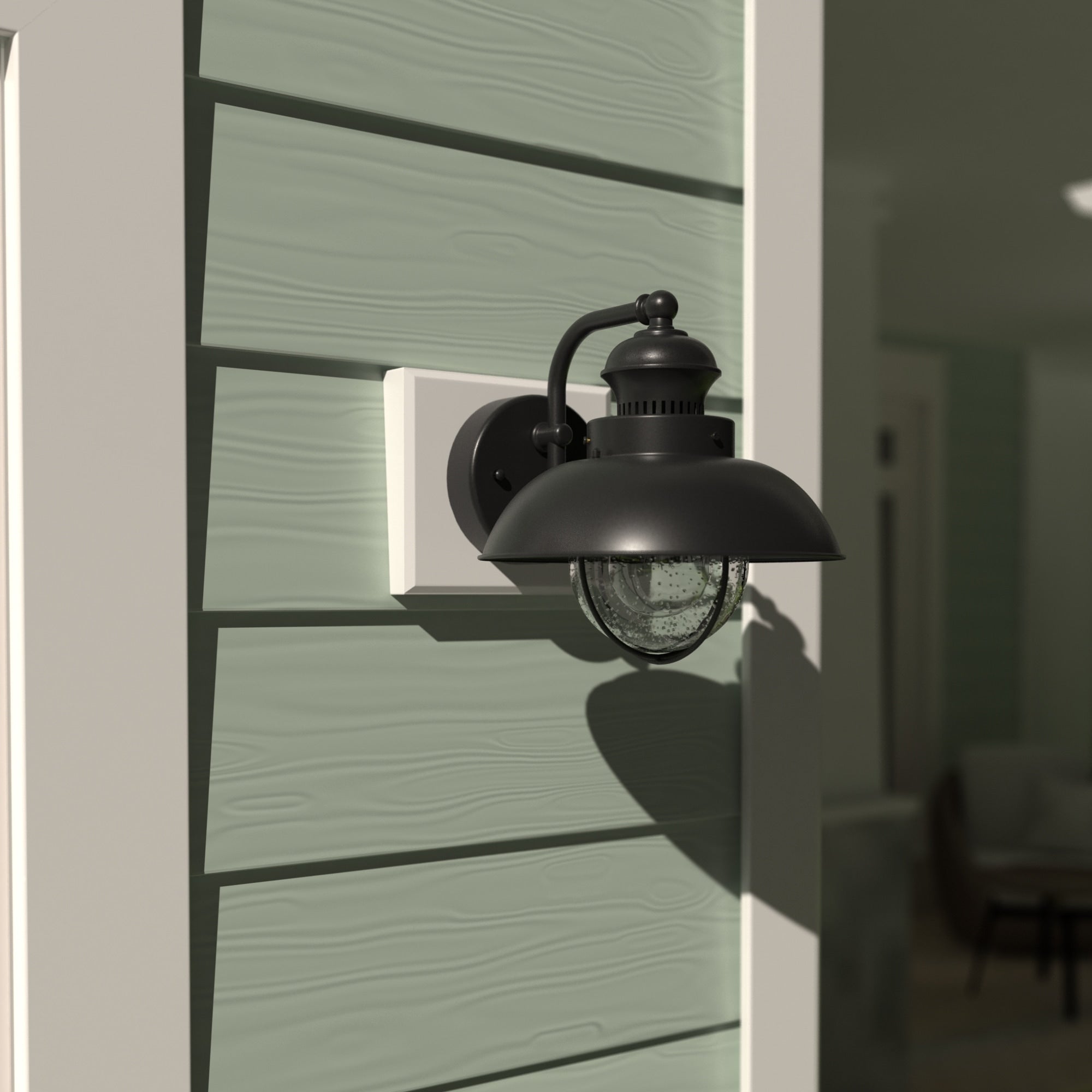 Vaxcel Harwich 8 Outdoor Wall Light Textured Black