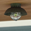 Vaxcel Harwich 10 Outdoor Flush Mount Textured Gray