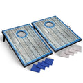 Led Cornhole Set With Target Boards And 8 Bean Toss Bags Blue White