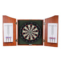 Hathaway Centerpoint Solid Wood Dartboard Cabinet Set Dark Cherry Finish