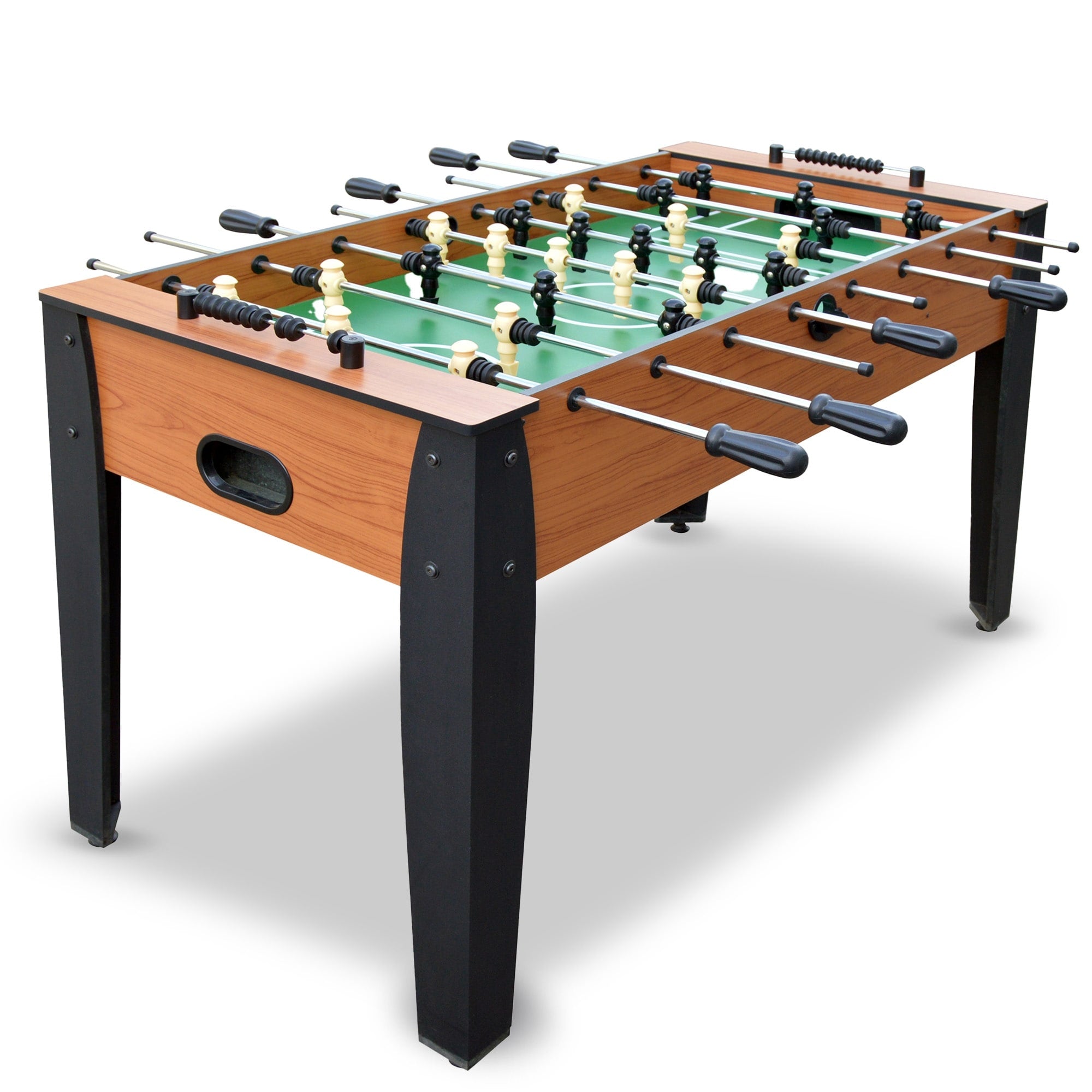 Hurricane 54 Inch Foosball Table For Family Game Rooms With Light Cherry Finish