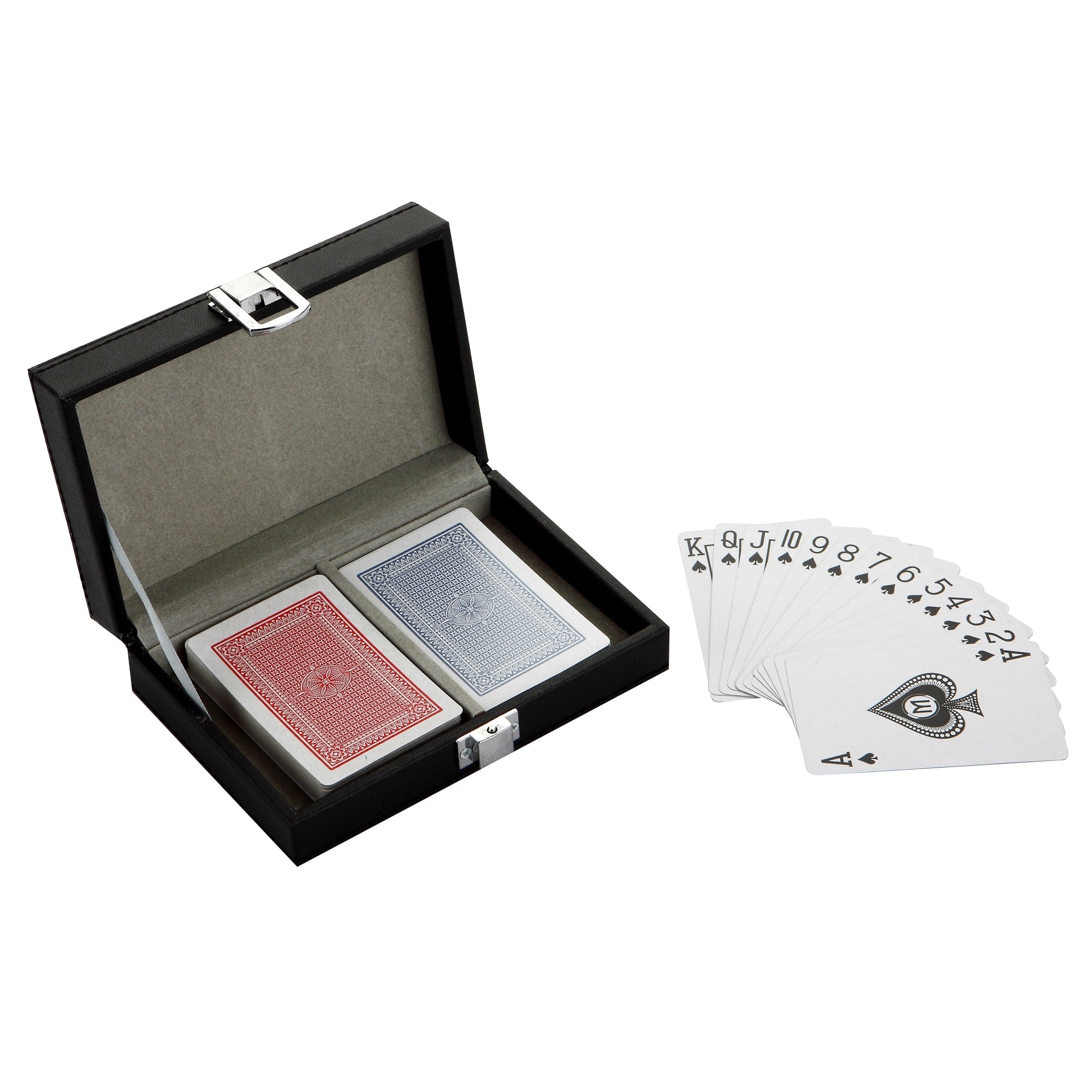 Monte Carlo Dual Deck Standard Playing Cards With Case Black
