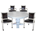 Montecito Dining And Poker Table Set With Four Chairs Driftwood Finish