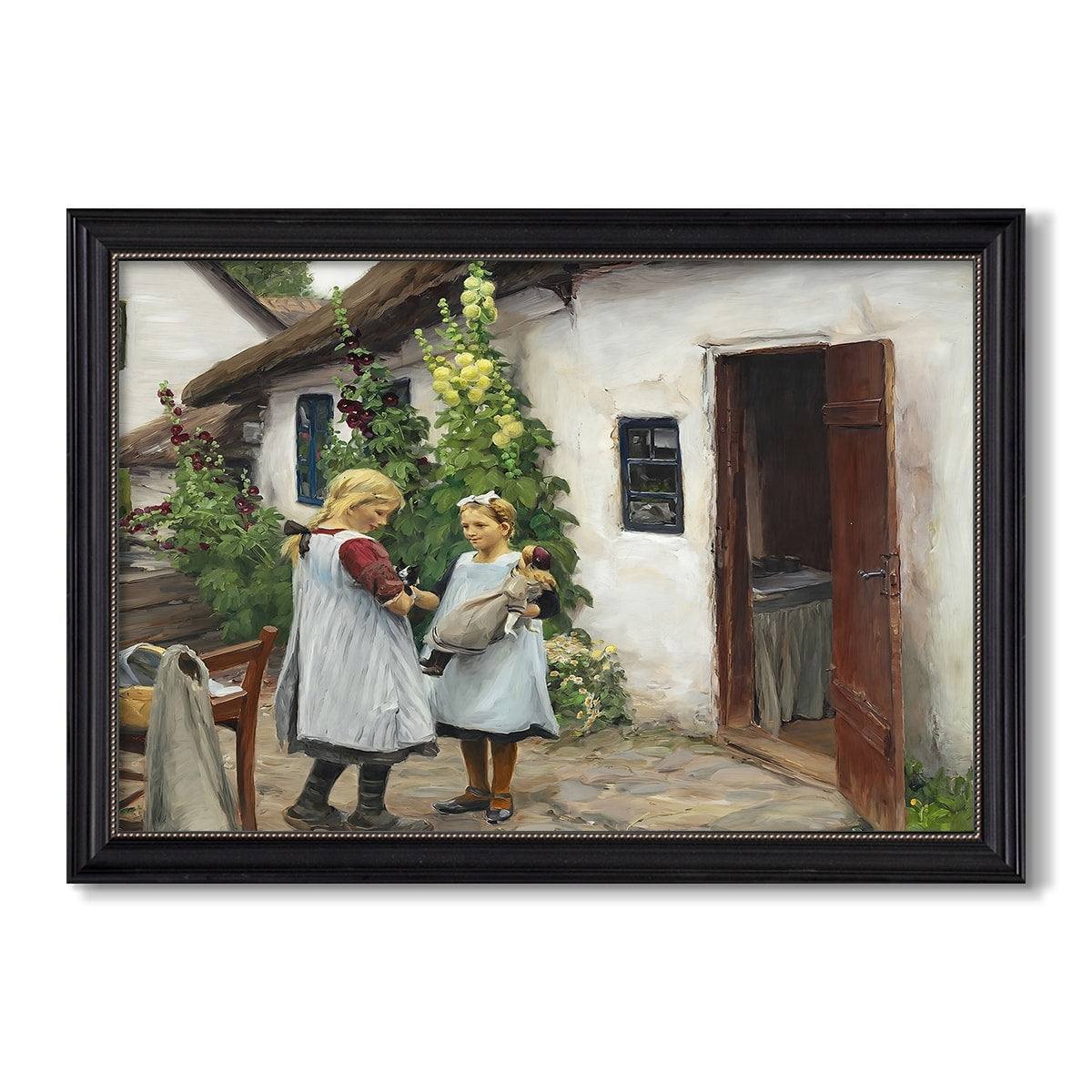 Have You Seen My Kitten 1914 Hans Andersen Brendekilde Custom Framed Canvas