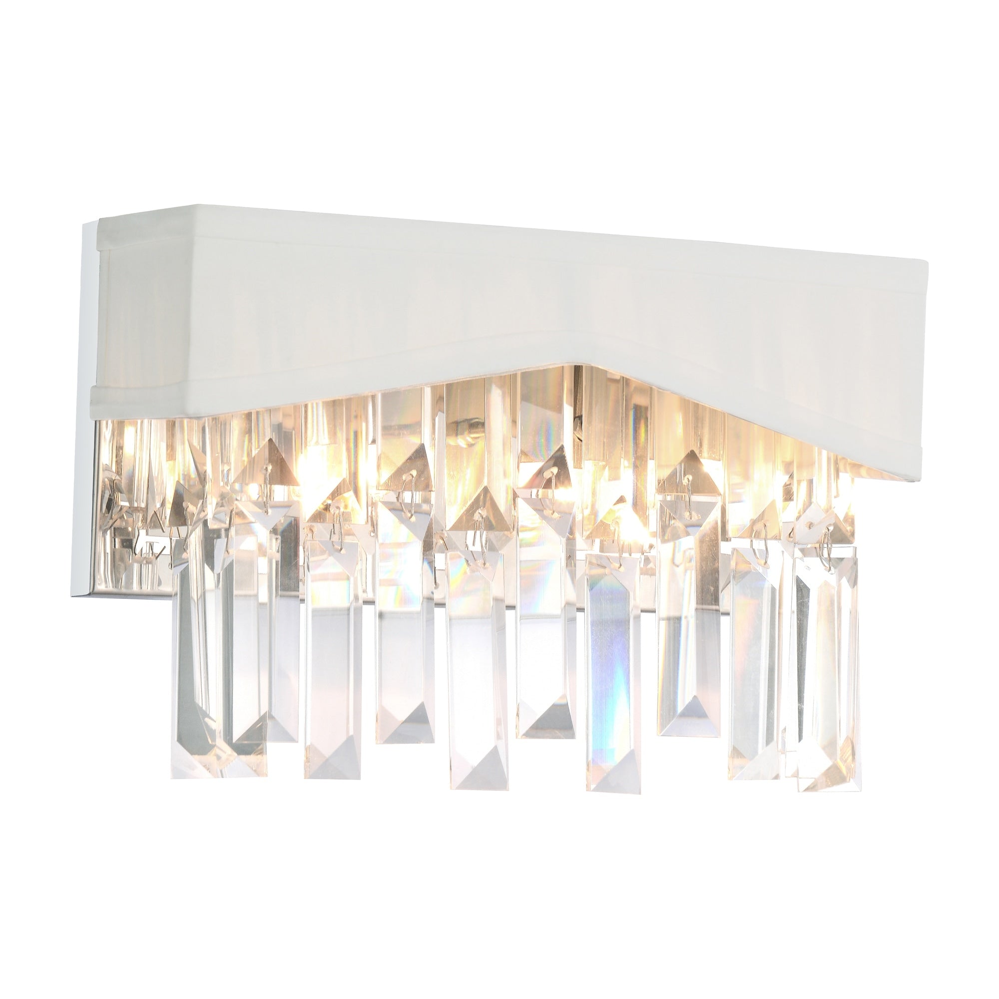 Strick Bolton Hushi Chrome Beige Wall Sconce