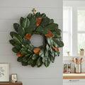 Haven 20 Handcrafted Preserved Magnolia Leaf Wreath For Indoor Display