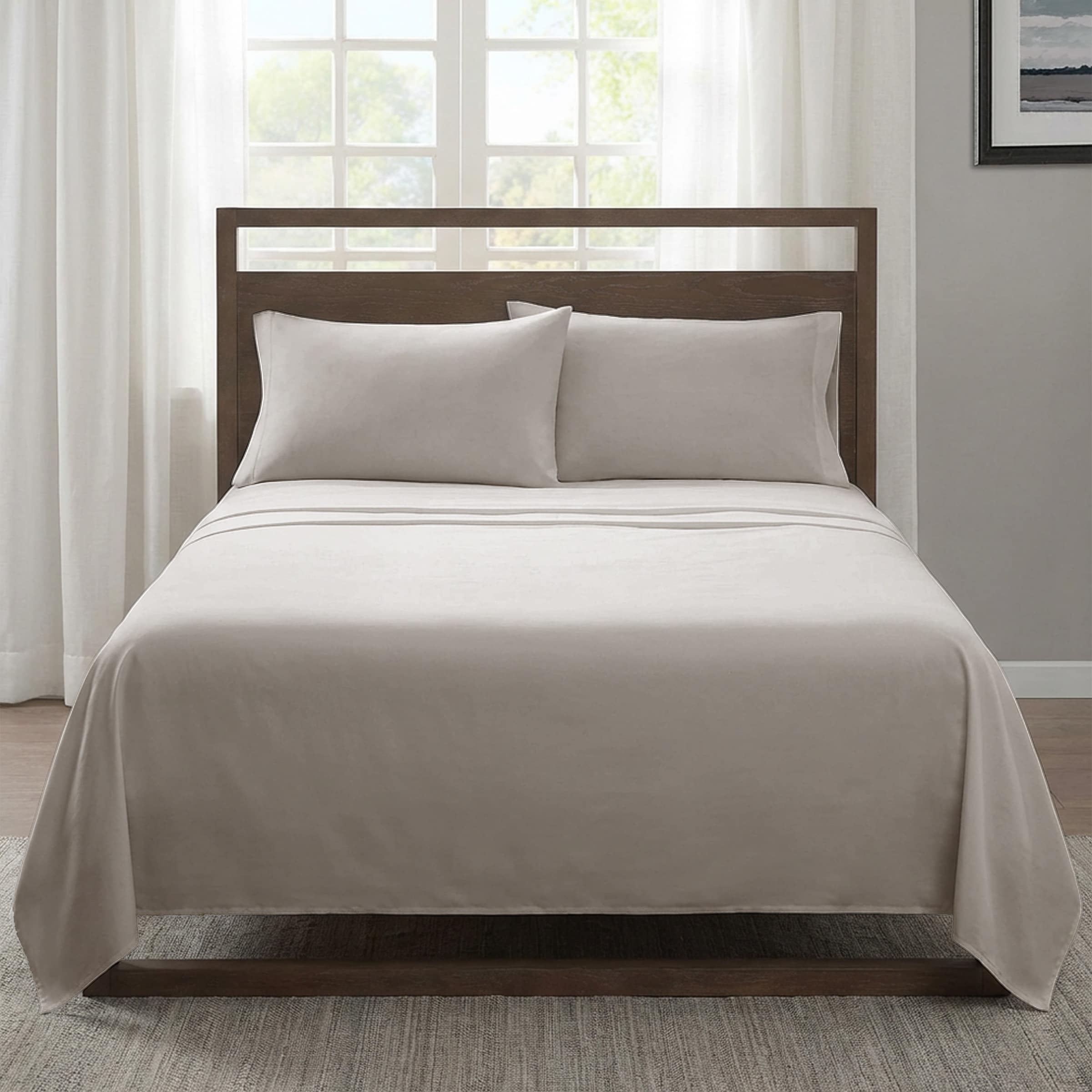 Haven 3 4Pc Microfiber Sheets Sand