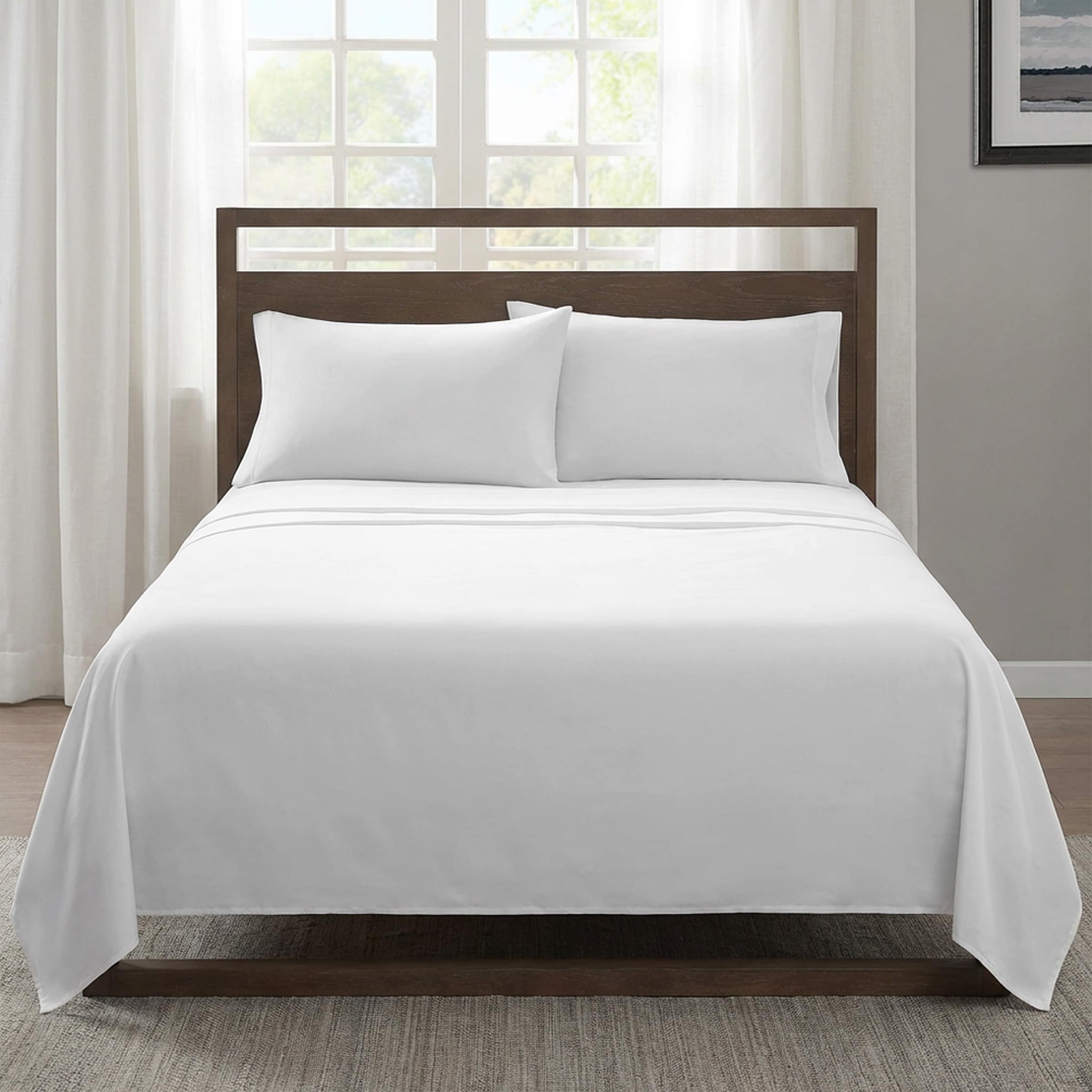 Haven 3 4Pc Microfiber Sheets White