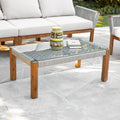 Havenside Home Belen Contemporary Natural Glass Cocktail Table