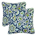 Havenside Home Butler Floral Navy Corded Indoor Outdoor Square Pillows Set Of 2
