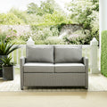 Havenside Home Cambridge Bay Grey Wicker Loveseat