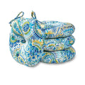 Havenside Home Christiansen 15 Inch Round Outdoor Bistro Chair Cushion In Painted Paisley Set Of 4