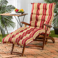 Havenside Home Clearwater 72 Inch Outdoor Stripe Chaise Lounger Cushion