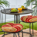 Havenside Home Clearwater Outdoor 15 Inch Stripe Bistro Chair Cushions Set Of 2