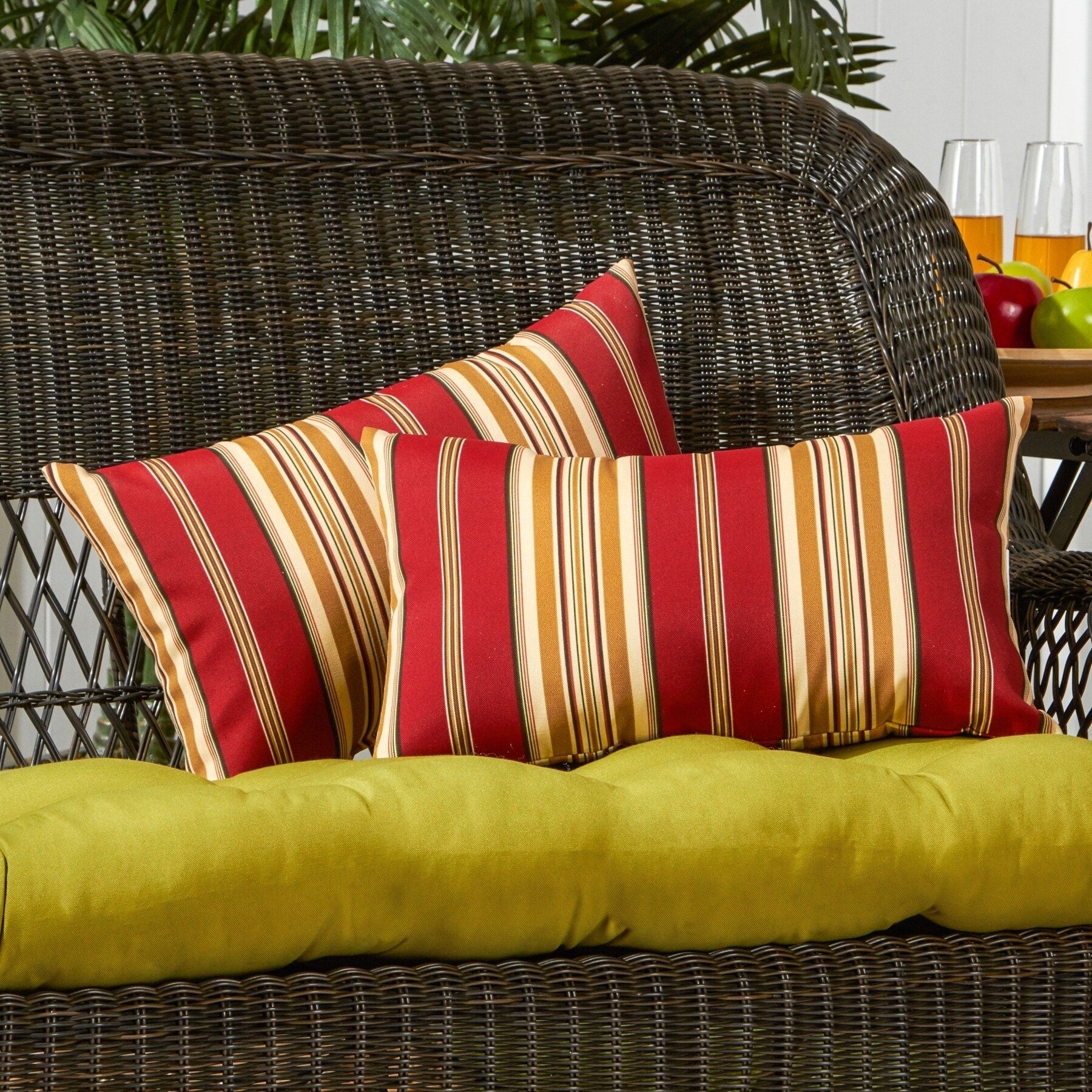 Havenside Home Clearwater Rectangular Outdoor 12 Inch X 19 Inch Stripe Accent Pillows Set Of 2