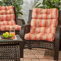 Havenside Home Colton 3 Section Coastal Stripe 22 Inch X 44 Inch Outdoor High Back Chair Cushion Set Of 2