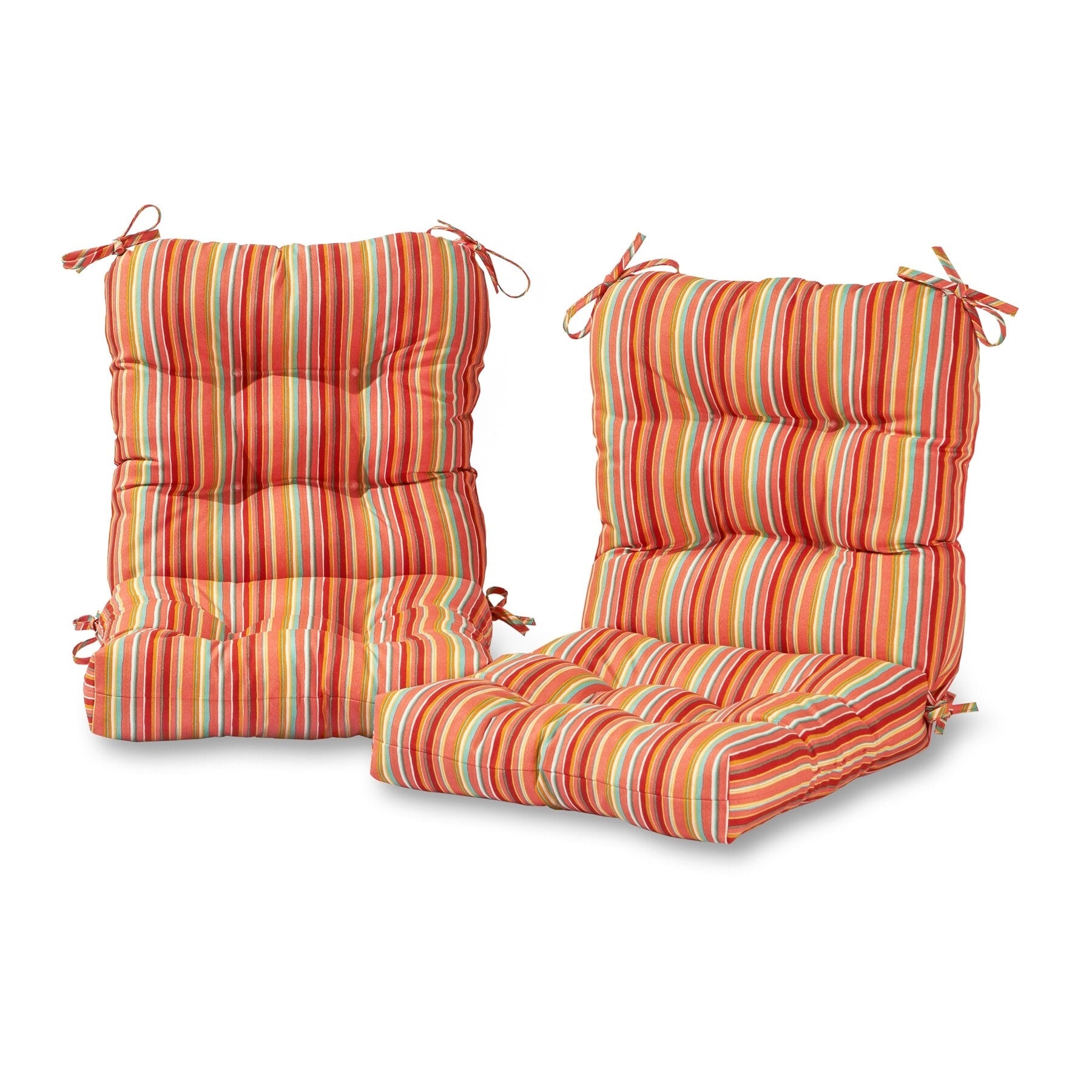 Havenside Home Colton Coastal Stripe 21 Inch X 42 Inch Outdoor Seat Back Chair Cushion Set Of 2