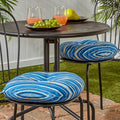 Havenside Home Colton Outdoor 15 Inch Stripe Bistro Chair Cushions Set Of 2