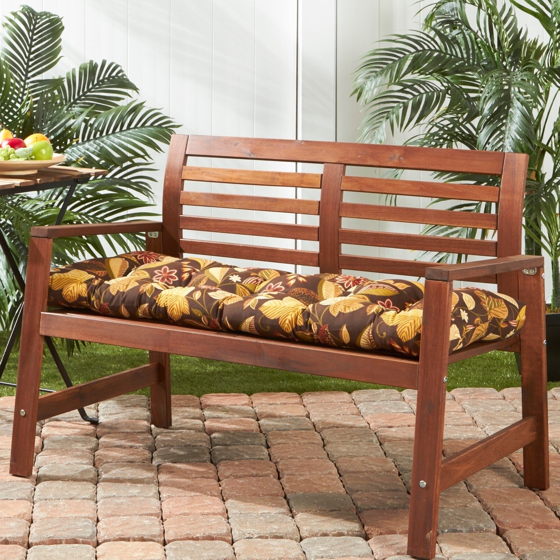 Havenside Home Dana Point 18 Inch X 51 Inch Outdoor Floral Bench Cushion