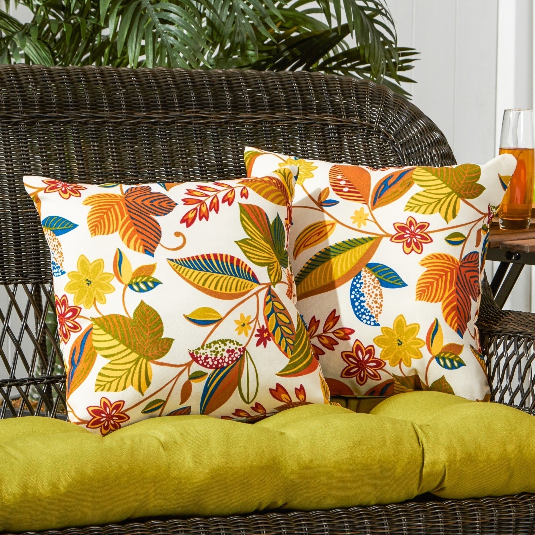 Havenside Home Dana Point Outdoor Floral 17 Inch Accent Pillow Set Of 2