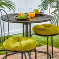 Havenside Home Driftwood 15 Inch Round Outdoor Green Bistro Chair Cushions Set Of 2
