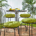 Driftwood 15 Inch Round Outdoor Hunter Green Bistro Chair Cushion Set Of 4 By Havenside Home 15 Inch