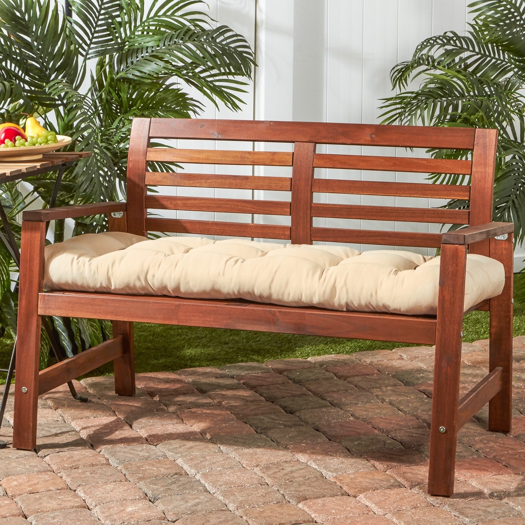 Havenside Home Driftwood 18 Inch X 51 Inch Outdoor Bench Cushion