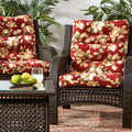 Havenside Home Dunedin Outdoor Floral High Back Chair Cushions Cushions Only Set Of 2