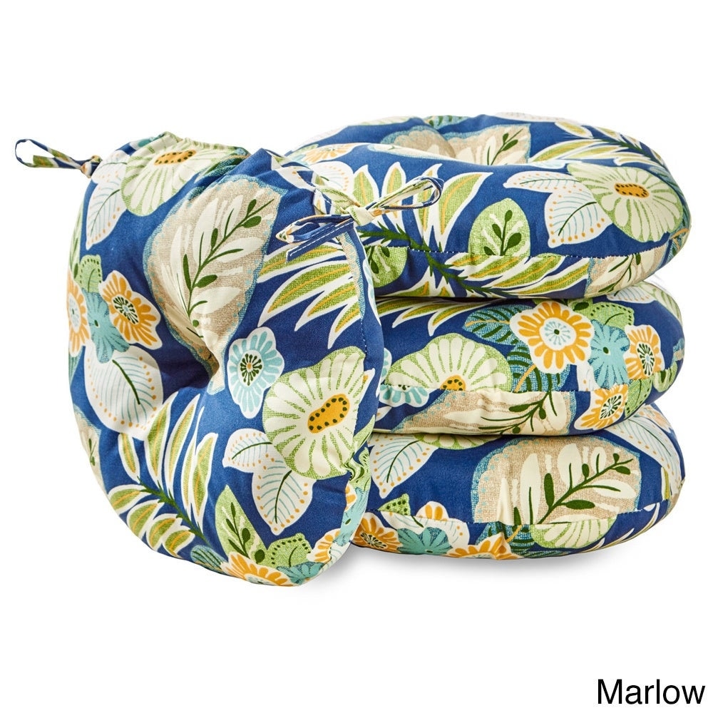 Havenside Home Eastport 15 Inch Round Outdoor Bistro Chair Cushion Set Of 4