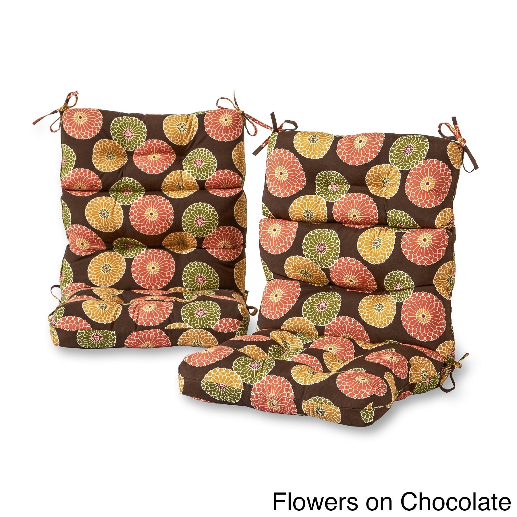 Havenside Home Eastport 3 Section 22 Inch X 44 Inch Outdoor High Back Chair Cushion Set Of 2