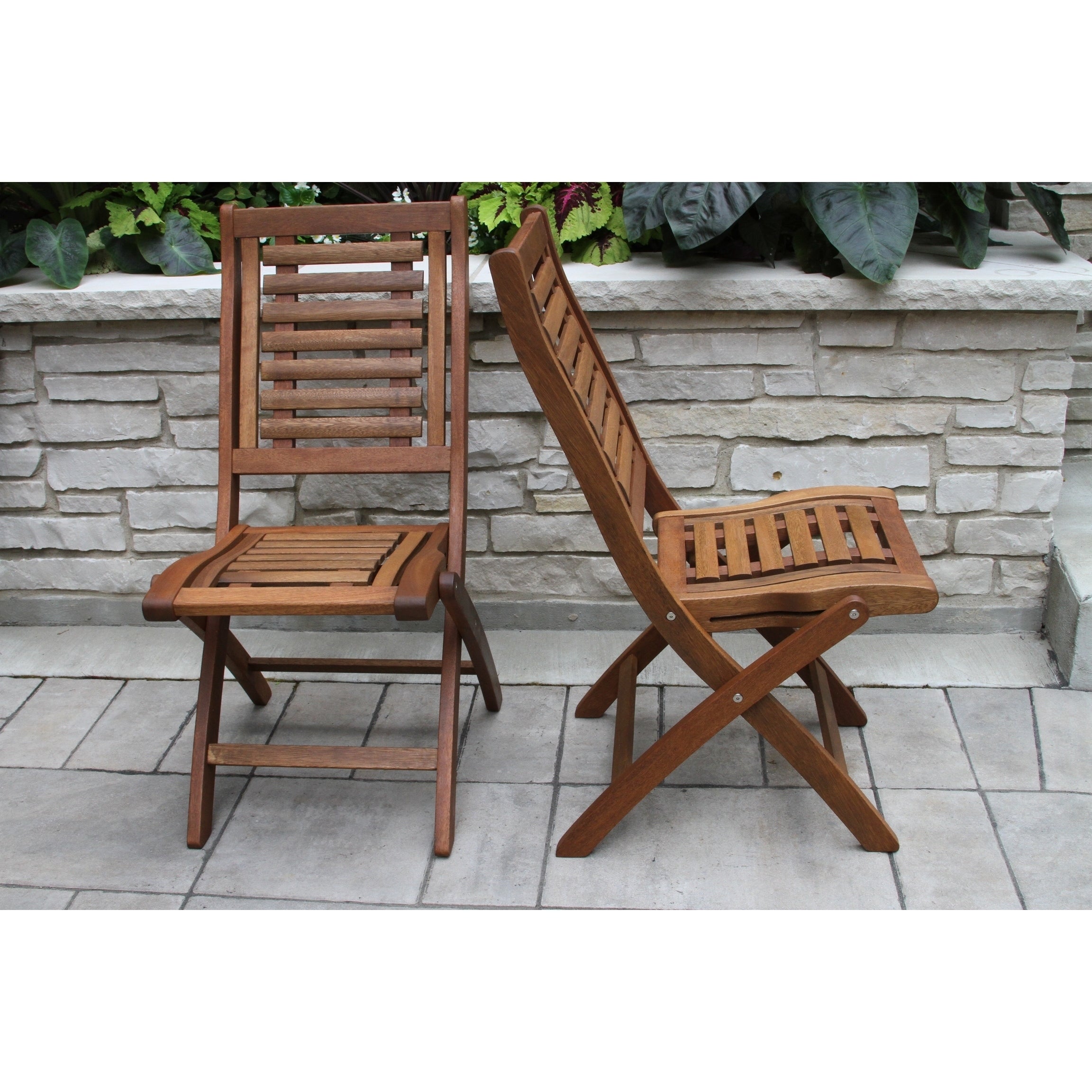 Havenside Home Eilaf Eucalyptus Folding Side Chair Set Of 2