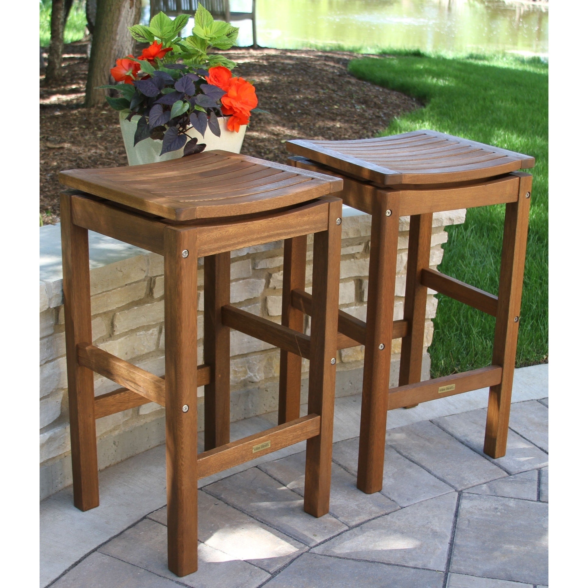 Havenside Home Eilaf Eucalyptus Pub Stool Set Of 2