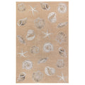 Liora Manne Coastal Shells Indoor Outdoor Rug Sand