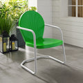 Havenside Home Howard Bay Green Metal Chair