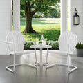 Havenside Home Howard Bay White Metal 3 Piece Outdoor Conversation Set