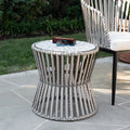 Havenside Home Millie Contemporary Gray Stone Side Table