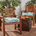 Havenside Home Rosewood Zaragosa 20 Inch Outdoor Painted Paisley Chair Cushion Set Of 2 20L X 20W