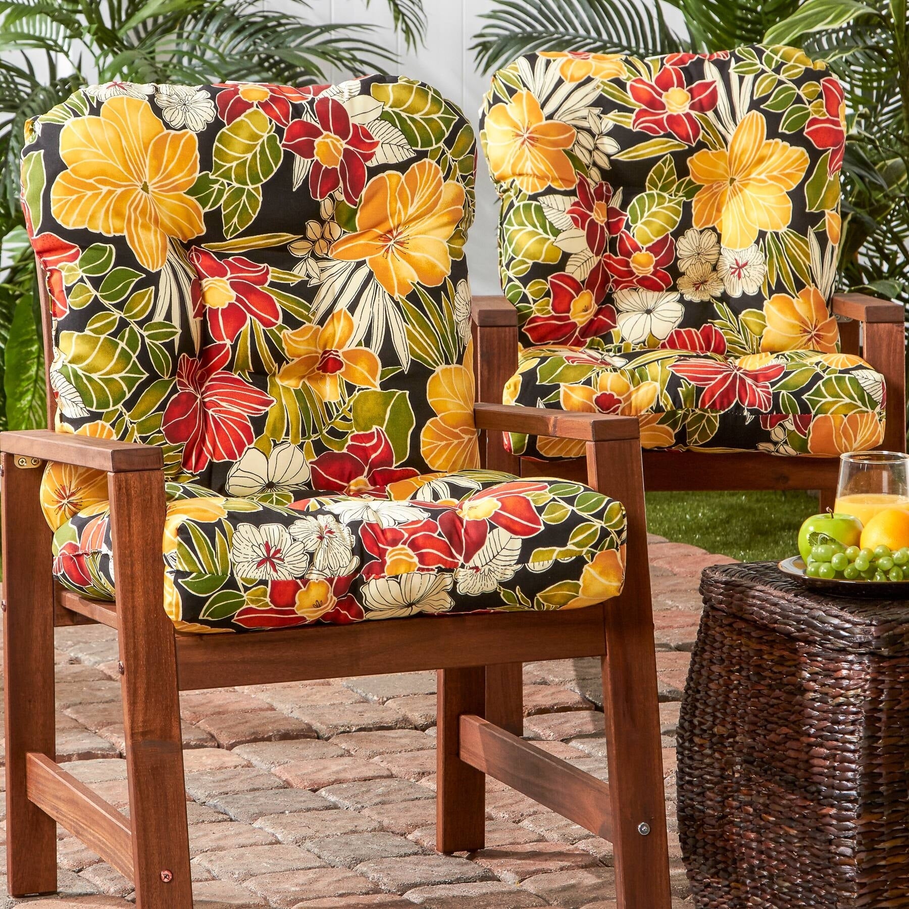 Havenside Home San Elijo 2 Piece Outdoor Seat Back Chair Cushion Set