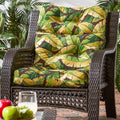 Havenside Home San Elijo Outdoor High Back Palm Leaf Chair Cushion