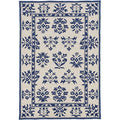 Havenside Home Stonely French Country Blue Handmade Rug