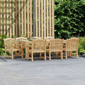 Havenside Home Tottenville 9 Piece Teak Arm Chair Outdoor
