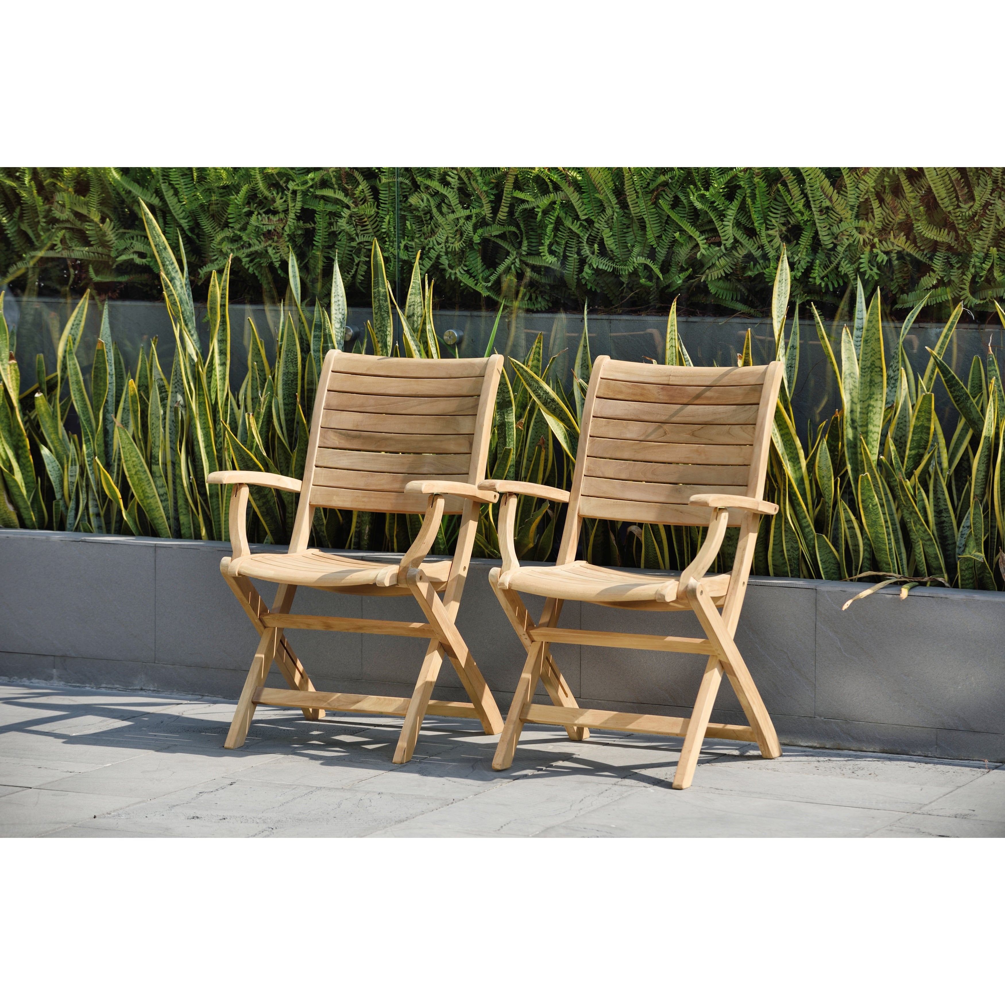 Havenside Home Tottenville Teak Armchairs Set Of 2