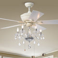 Havorand Ii 5 Light Crystal 5 Blade 52 In. White Ceiling Fan