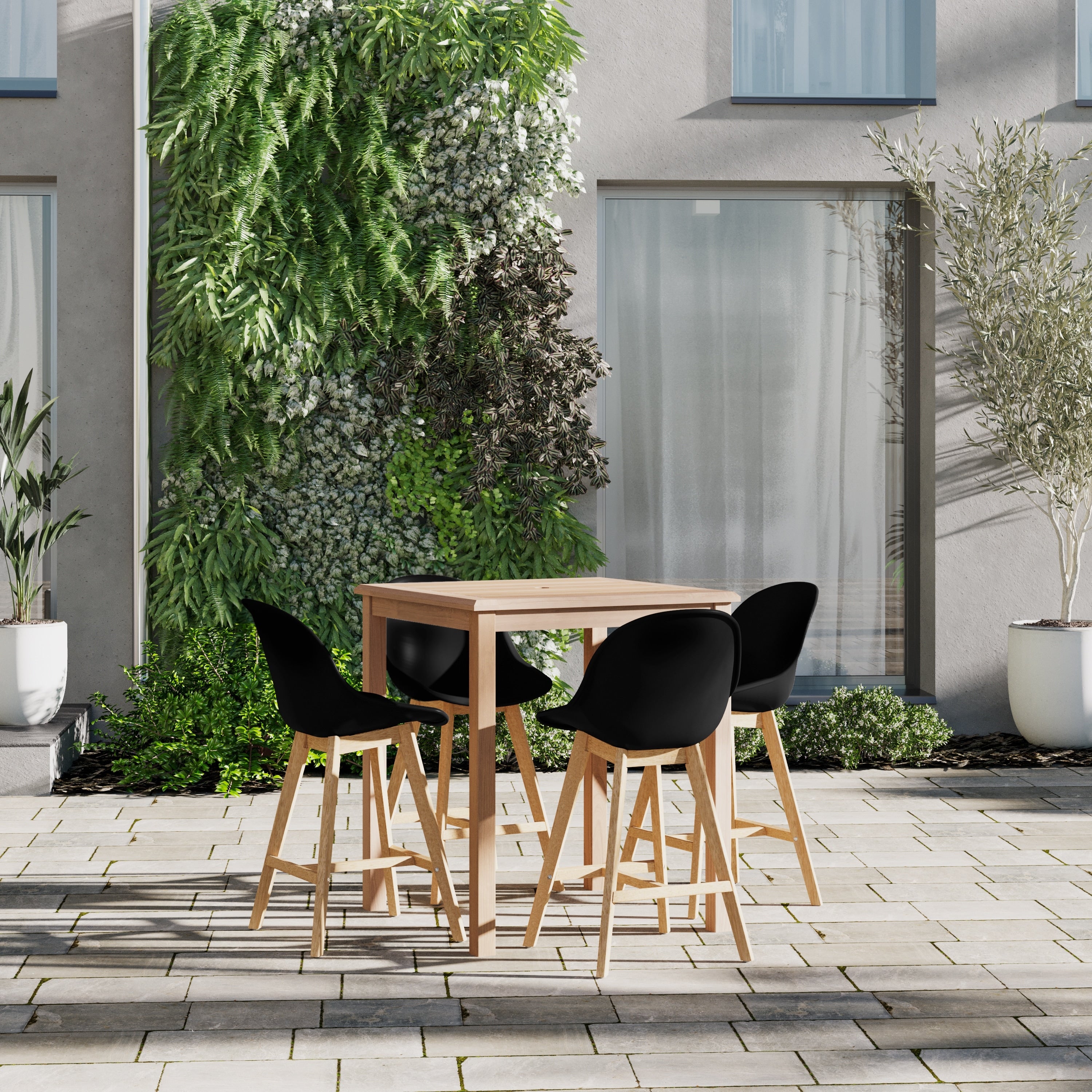 Hawaii Patio 5 Piece Sidestool Bar Set